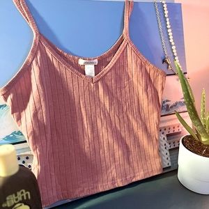 Blush Pink Spaghetti Strap Crop Top/Tank